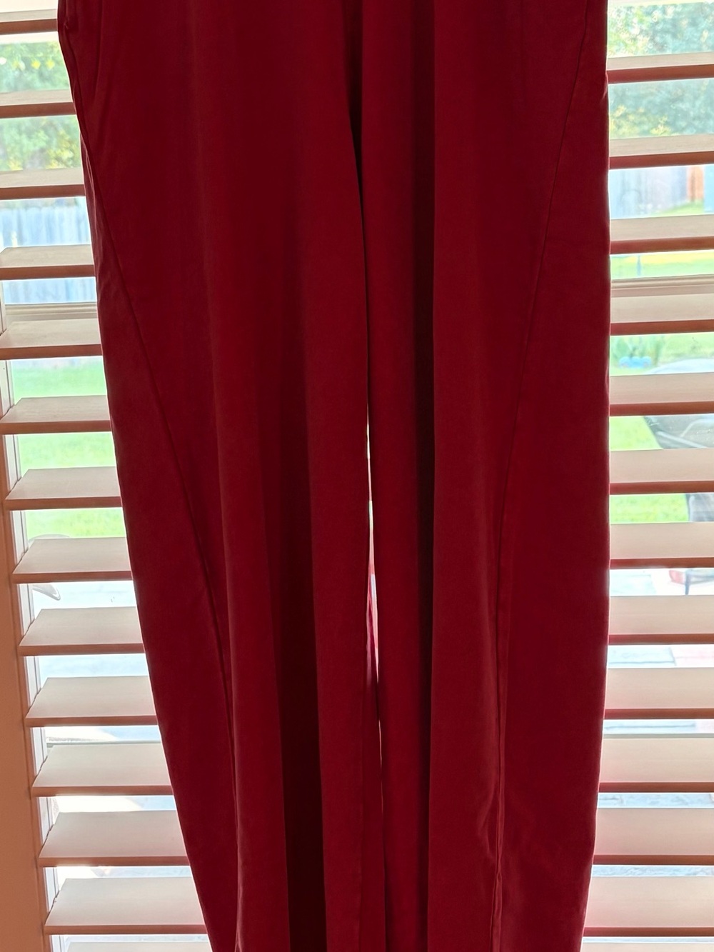 Mono B Wine-Red Wide Leg Pants